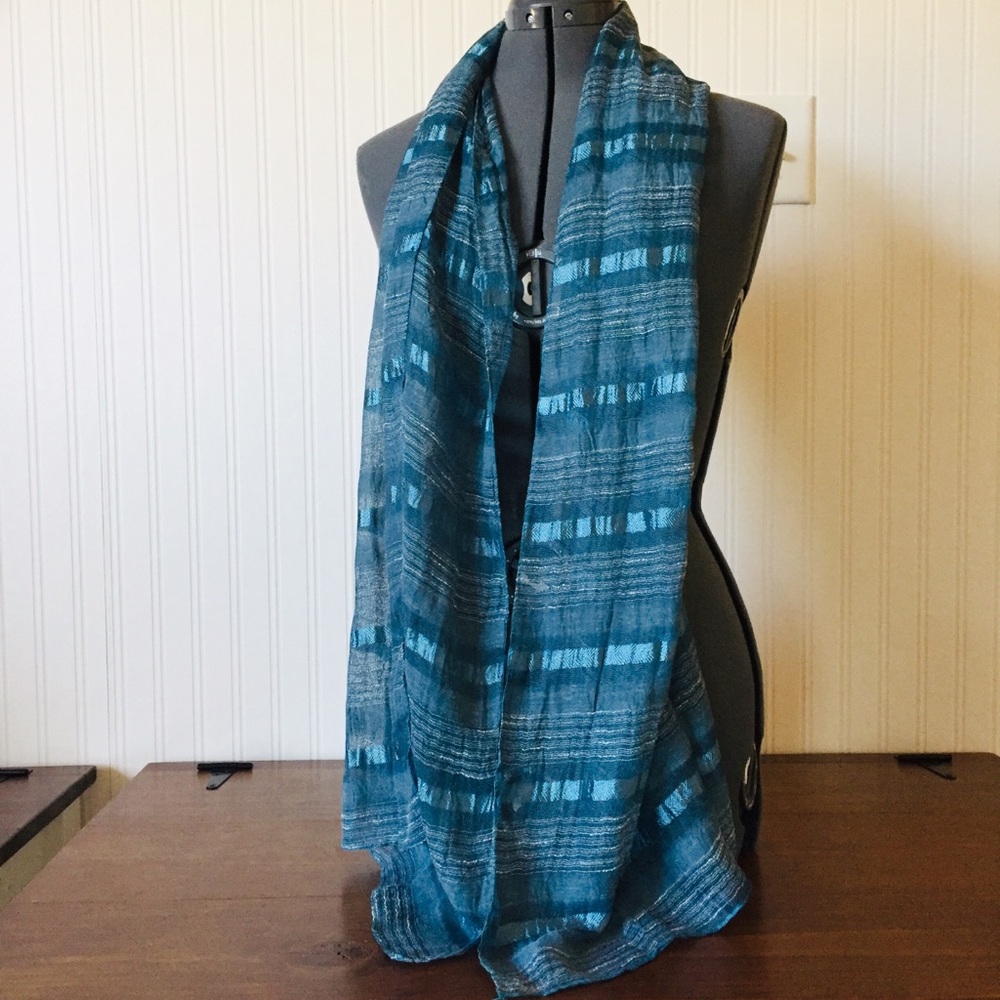 FREE with purchase!! Blue striped scarf